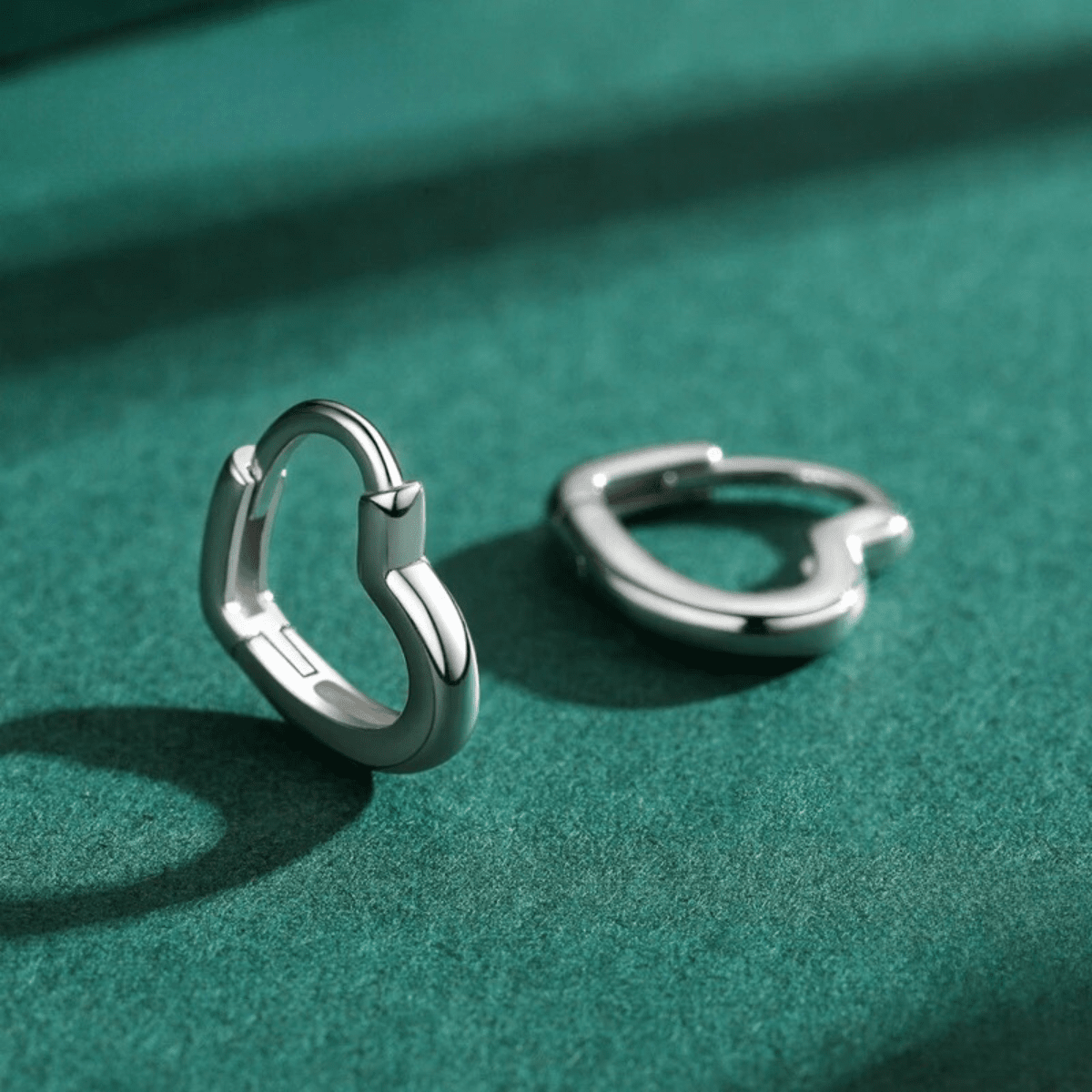 Elegant Heart Hoop Earrings