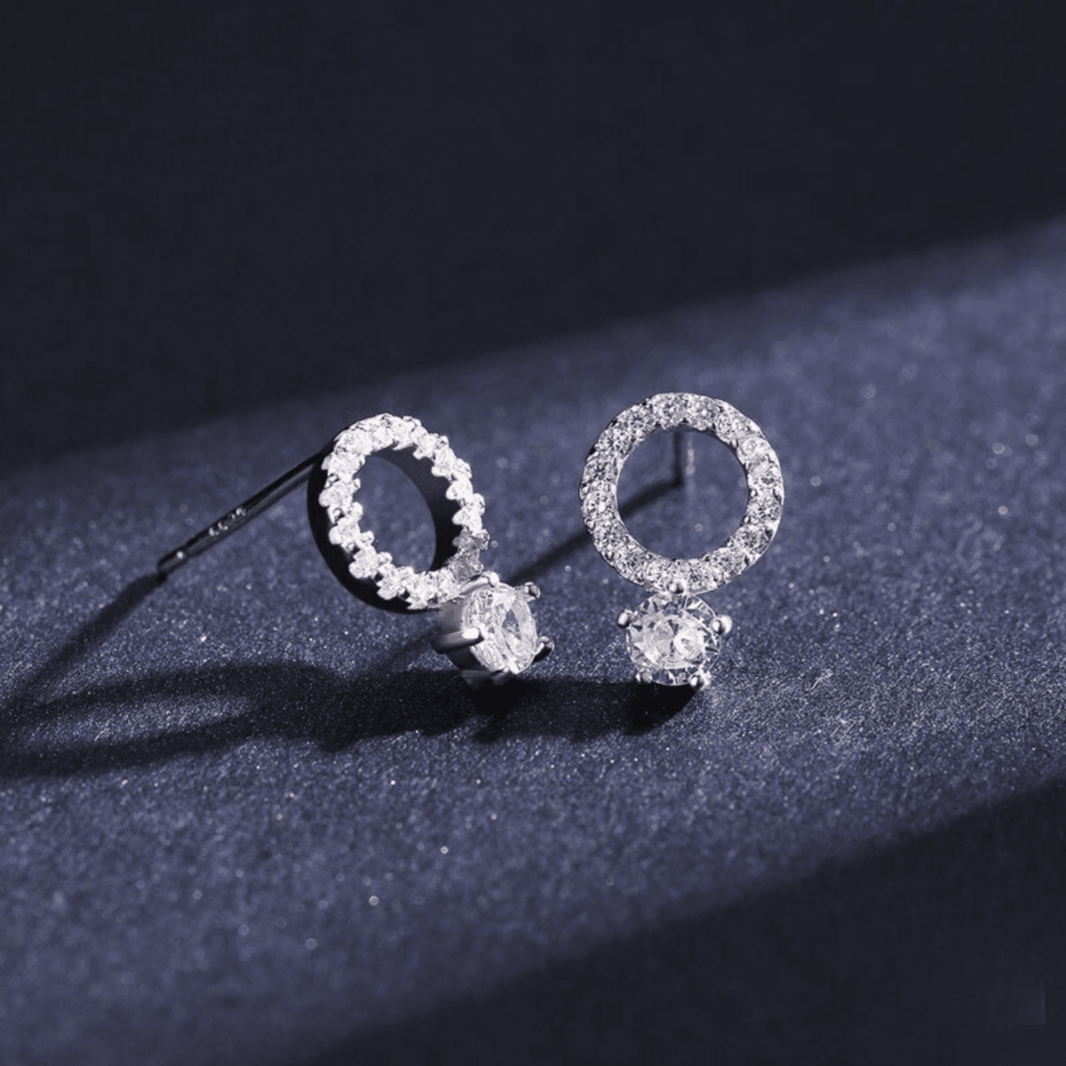 Halo Sparkle Silver Earrings