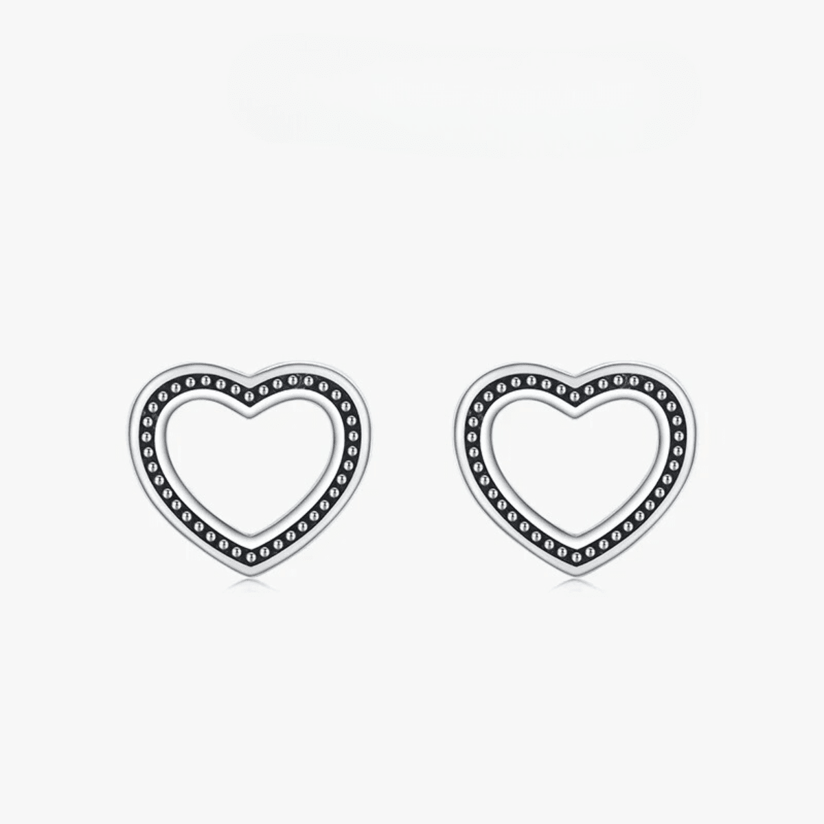 Heart Silhouette Black Elegance Earrings