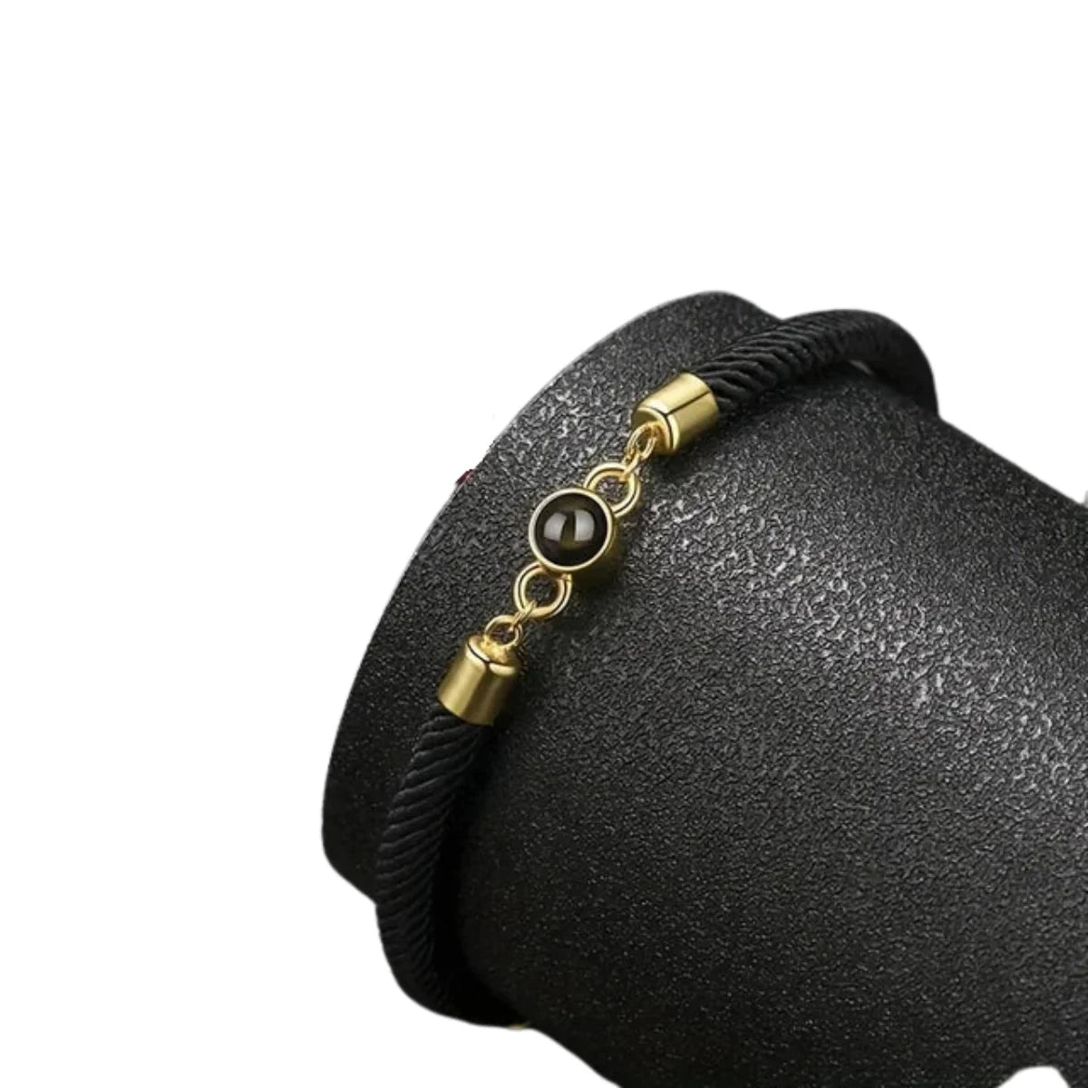 I Love You Projection Bracelet — 100 Languages Romantic Gif04 Black-Gold