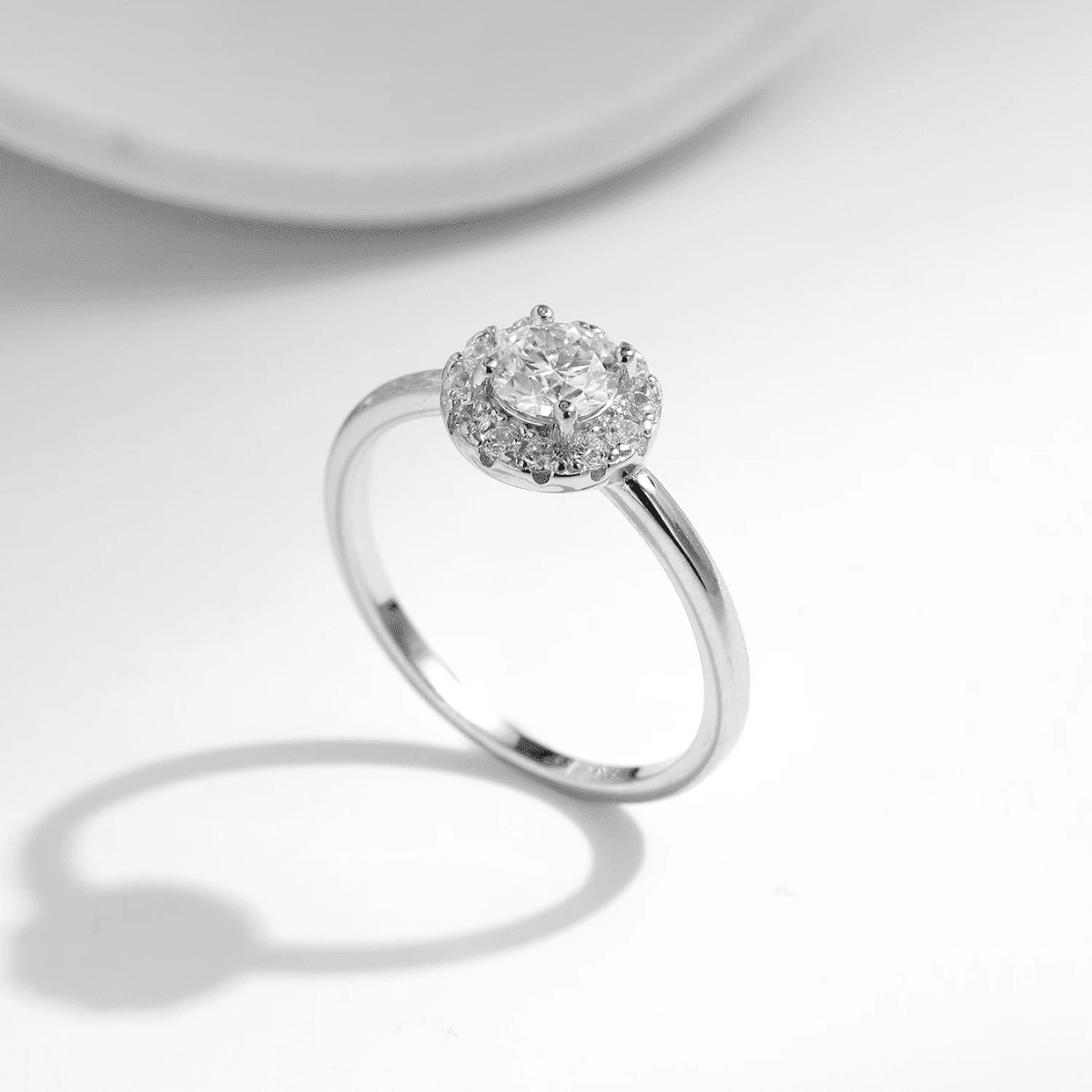 Moissanite Elegance Silver Solitaire