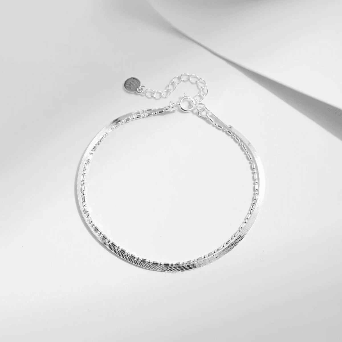 Silver Scales Double Layer Bracelet