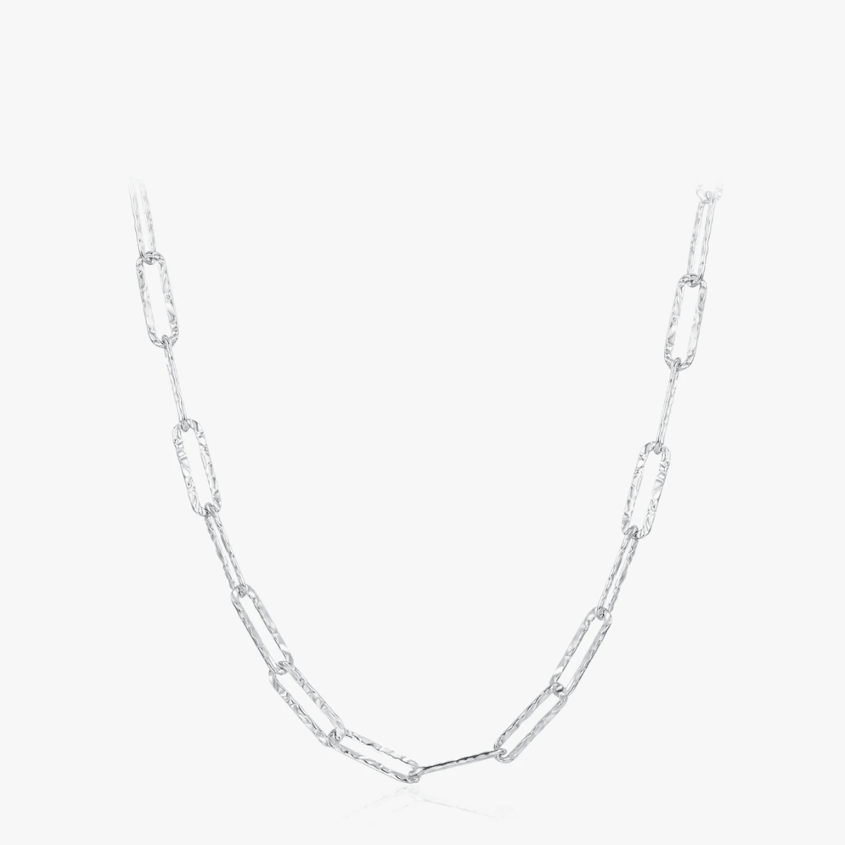 Silver Swirl Link Necklace