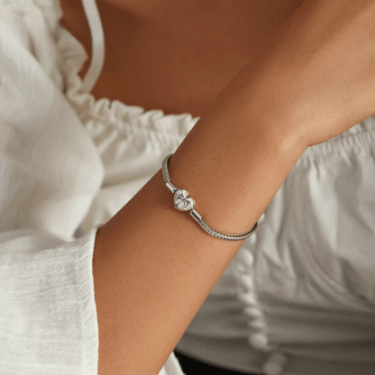 Crystal Heart Charm Bracelet 