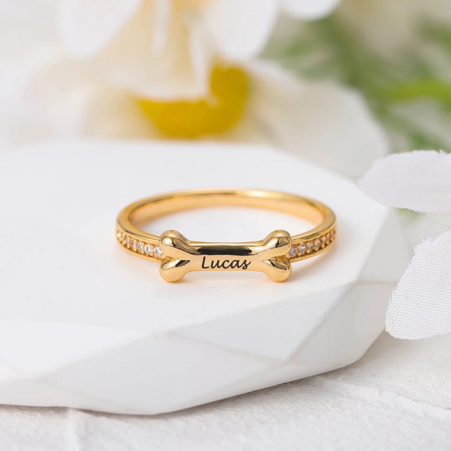 Custom Dog Name Ring 
