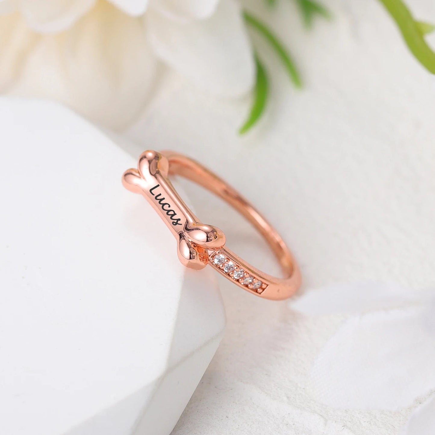 Custom Dog Name Ring 