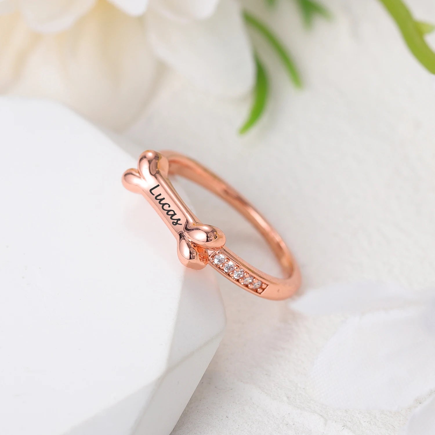 Custom Dog Name Ring 