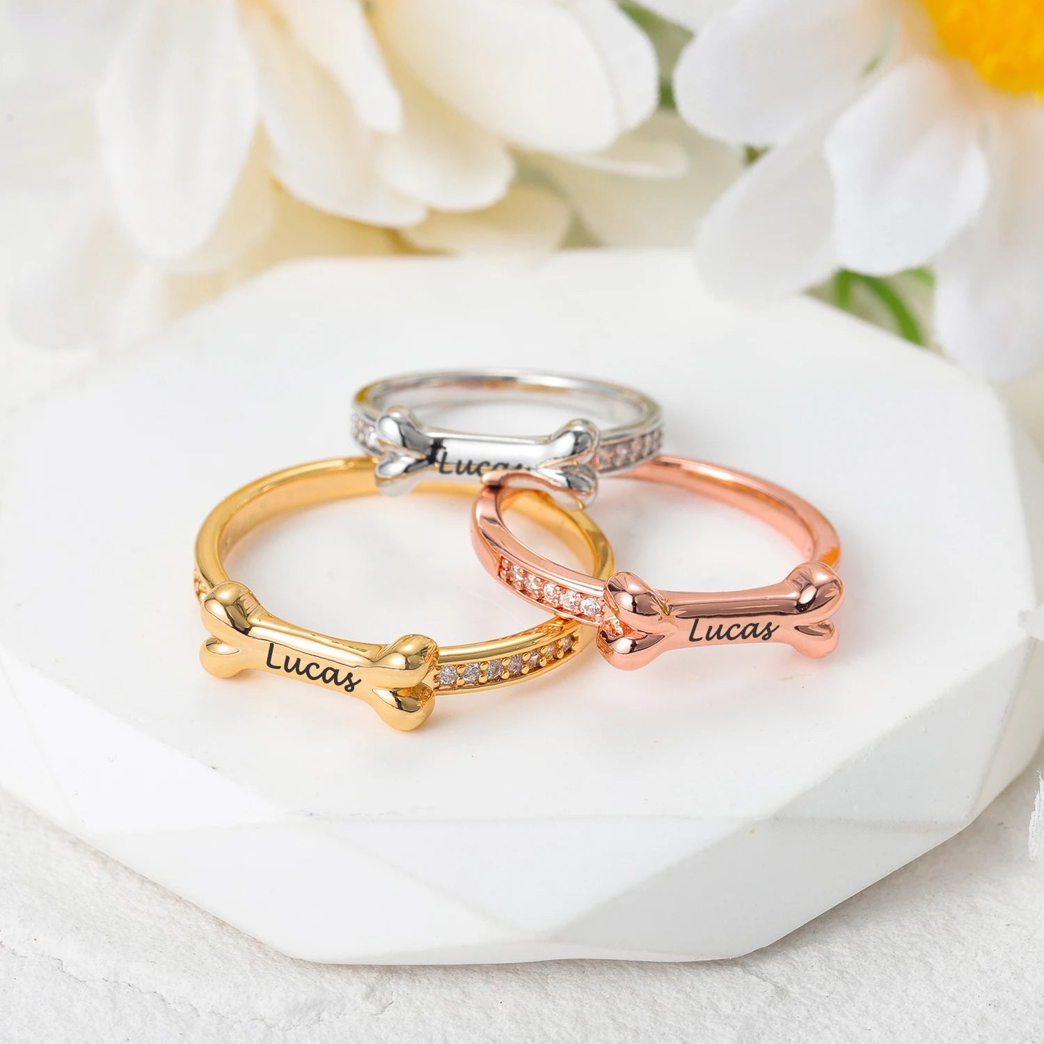 Custom Dog Name Ring 