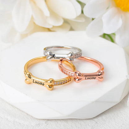 Custom Dog Name Ring 