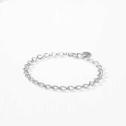 Elegant Entwined Silver Charm Bracelet 