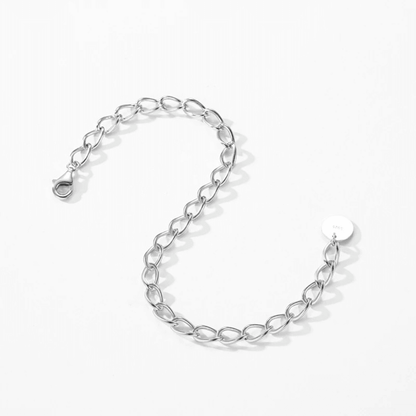 Elegant Entwined Silver Charm Bracelet 