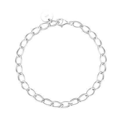 Elegant Entwined Silver Charm Bracelet Bra04 