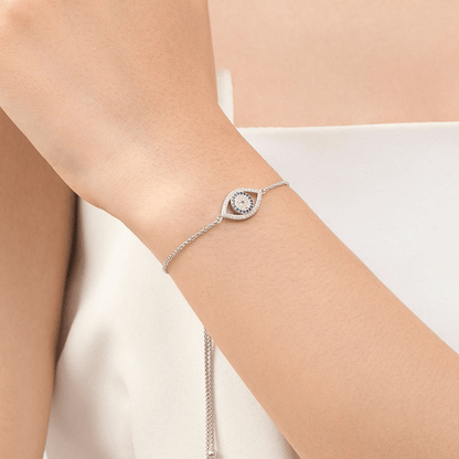 Elegant Eye Zirconia Charm Bracelet 