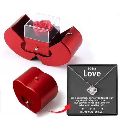 Flower For Eternal Love | Eternal Embrace Rose & Necklace Prod08 Lover Silver 