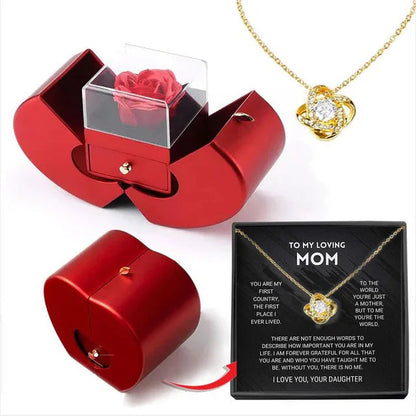 Flower For Eternal Love | Eternal Embrace Rose & Necklace Prod08 Mom Gold 