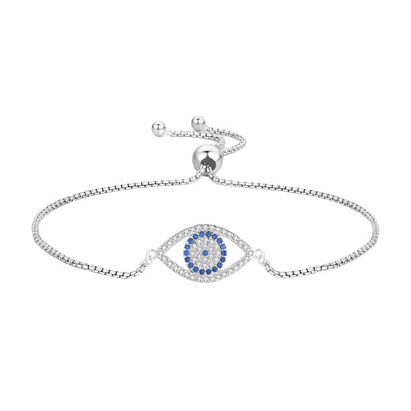 Greek Eye Zirconia Bracelet Silver Bra05 