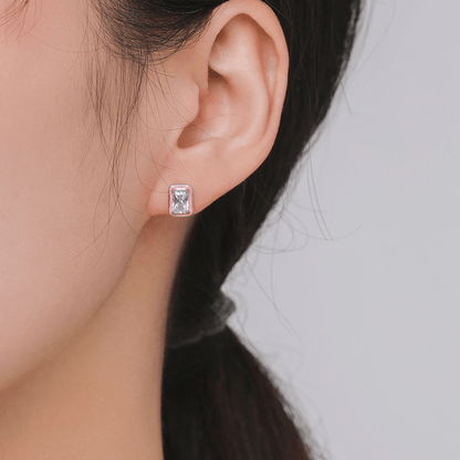 Halo Brilliance Rose Edge Earrings 