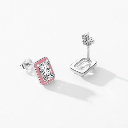Halo Brilliance Rose Edge Earrings 