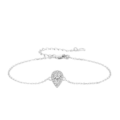 Halo Drop Bracelet Sterling Silver Bra12 