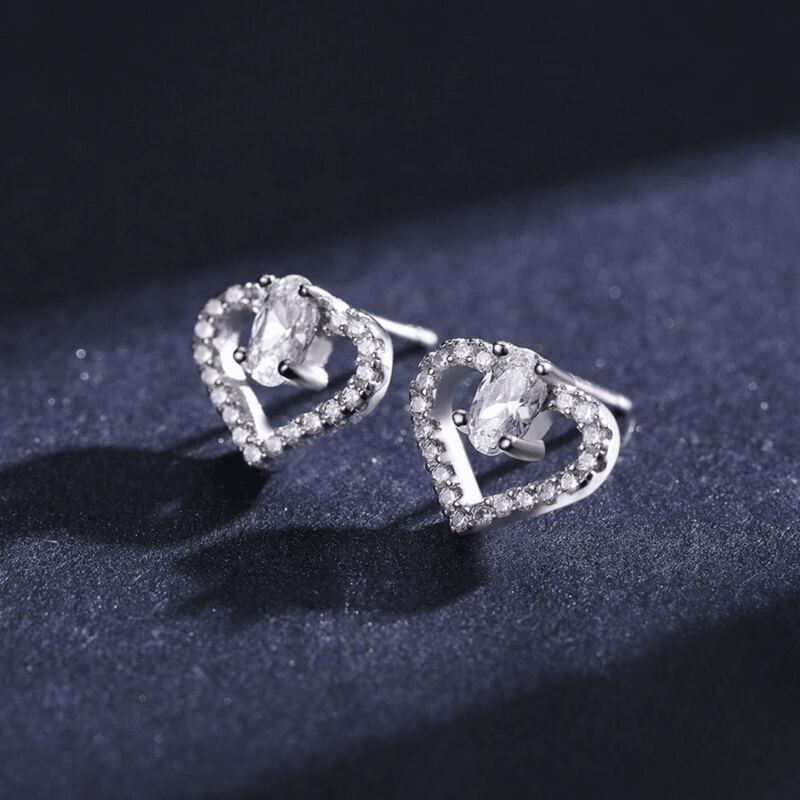 Halo Heart Elegance Studs 