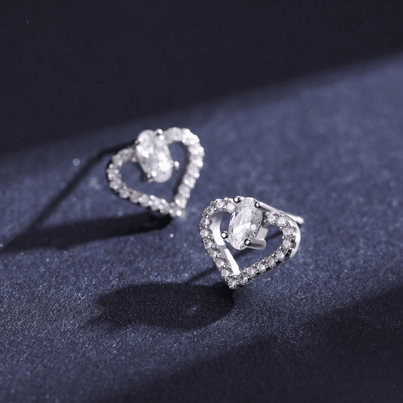 Halo Heart Elegance Studs 