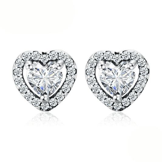 Halo Heart Sparkle Earrings 