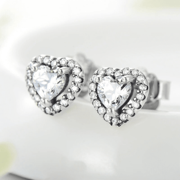 Halo Heart Sparkle Earrings 