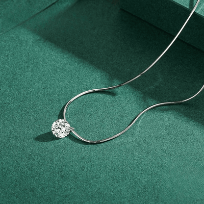 Halo Sparkle Silver Choker 