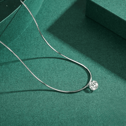 Halo Sparkle Silver Choker 