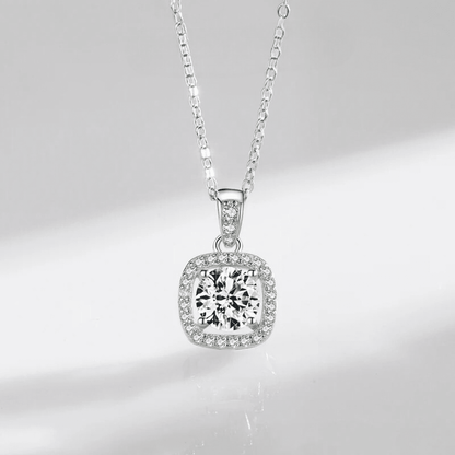 Halo Sparkle Silver Necklace 