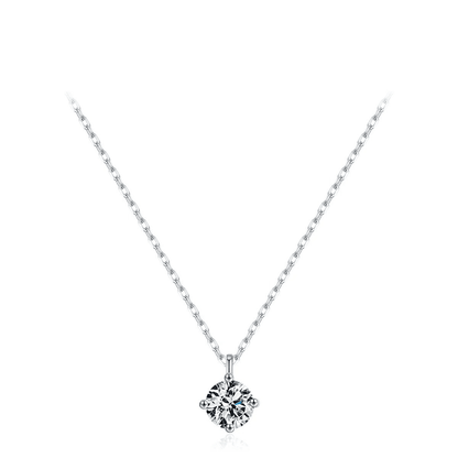 Halo Sparkle Silver Necklace 