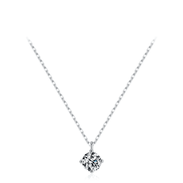 Halo Sparkle Silver Necklace 