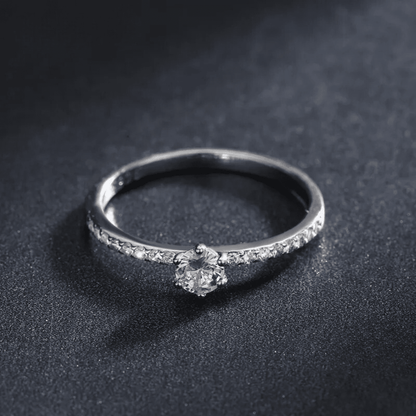 Halo Sparkle Silver Solitaire 