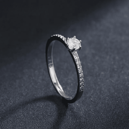 Halo Sparkle Silver Solitaire 