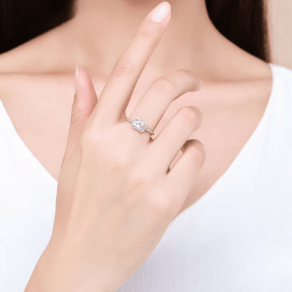 Halo Sparkle Silver Solitaire 