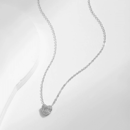 Heart Charm Silver Elegance Necklace 