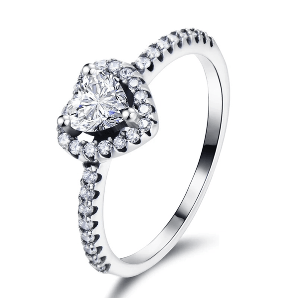 Heart Halo Sparkle Solitaire 