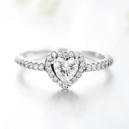 Heart Halo Sparkle Solitaire 