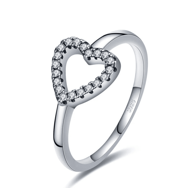 Heart's Sparkle Solitaire Ring 