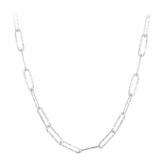 Link Necklace - Silver Swirl Link Necklace Nec13 