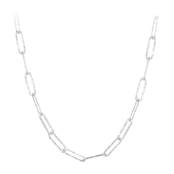 Link Necklace - Silver Swirl Link Necklace Nec13 