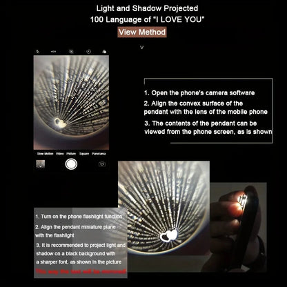 Love You Necklace | Illuminated Love Languages Pendant 