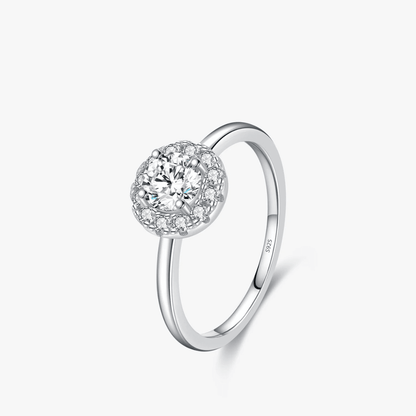 Moissanite Elegance Silver Solitaire 