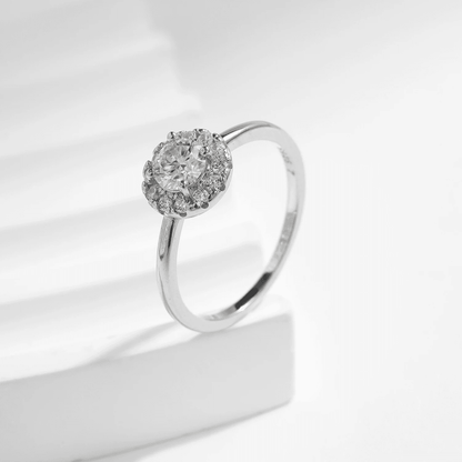Moissanite Elegance Silver Solitaire 