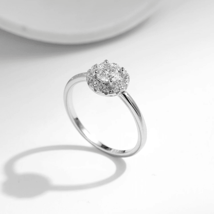 Moissanite Elegance Silver Solitaire 