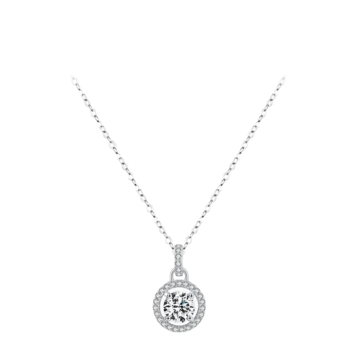 Moissanite Necklace - Moissanite Brilliance Pendant Necklace Nec06 