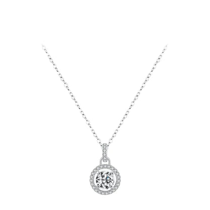 Moissanite Necklace - Moissanite Brilliance Pendant Necklace Nec06 