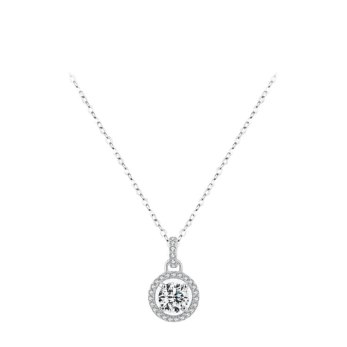 Moissanite Necklace - Moissanite Brilliance Pendant Necklace Nec06 
