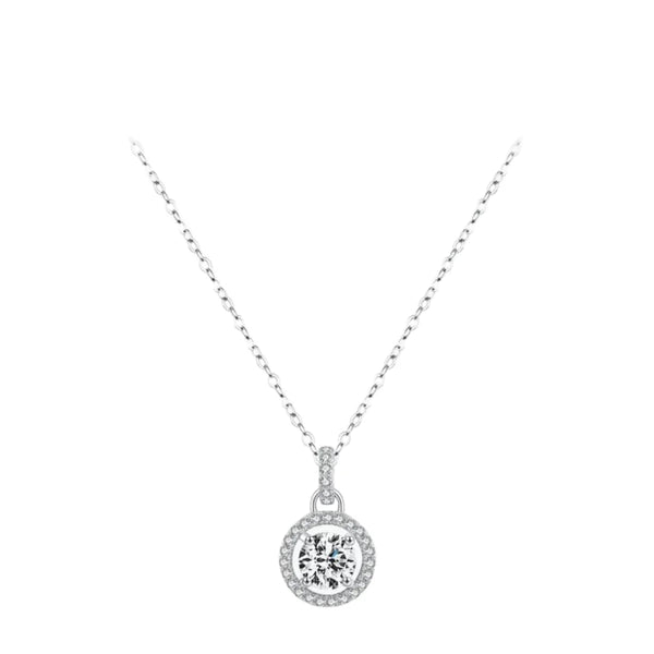 Moissanite Necklace - Moissanite Brilliance Pendant Necklace Nec06 