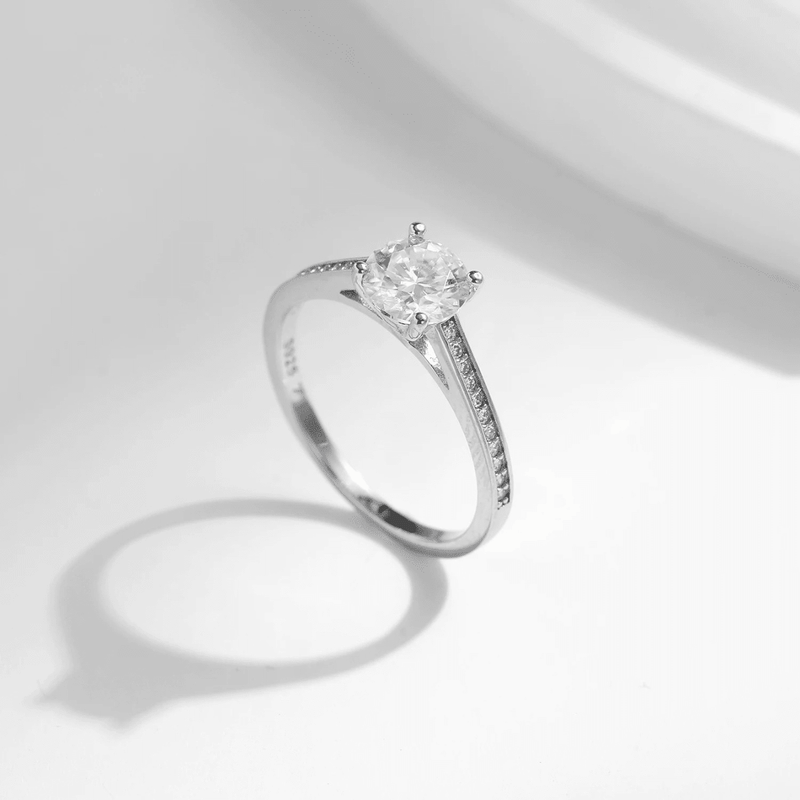 Moissanite Splendor Solitaire Ring 